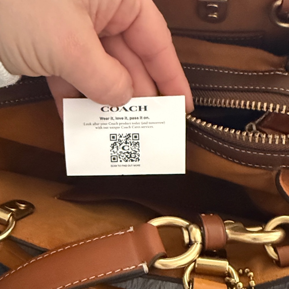 Brown and Tan Women's Handbag - Picture 11 of 13